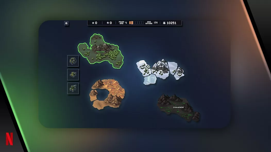 Into the Breach 的岛屿选择地图