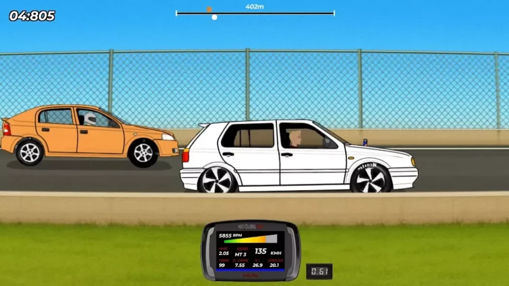 My Car My Life 白色赛车直线加速画面