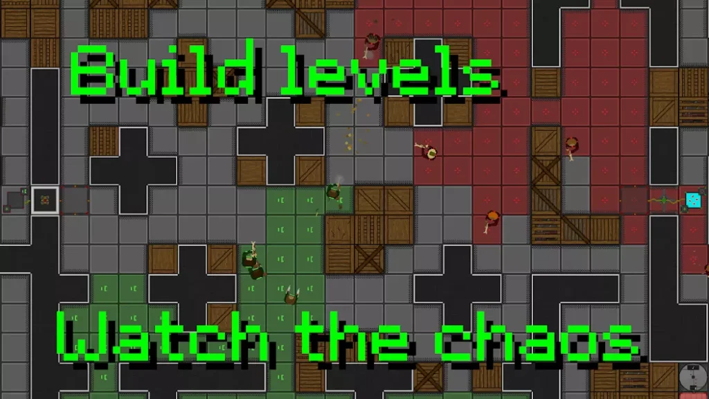 Sandbox Zombies中自建关卡与单位交战的宣传截图