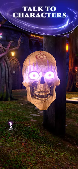 Waltz of the Wizard 与骷髅助手 Skully 互动的竖屏画面